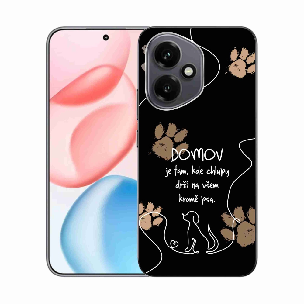 Zselés borító mmCase a Honor 400-hoz - kutya motívum fekete háttérrel