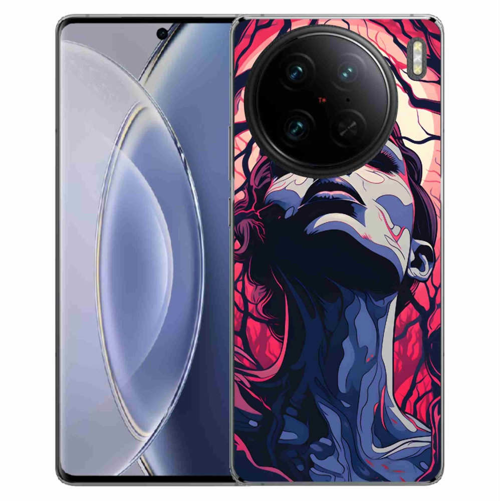 Gél borító mmCase a Vivo X90 Pro-n - absztrakt arc