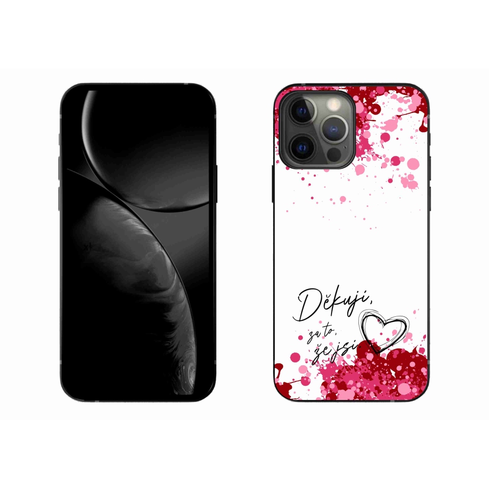 Gél borítás mmCase iPhone 13 Pro Max 6.7 készülékhez - szerelmes szöveg 2 fehér háttér