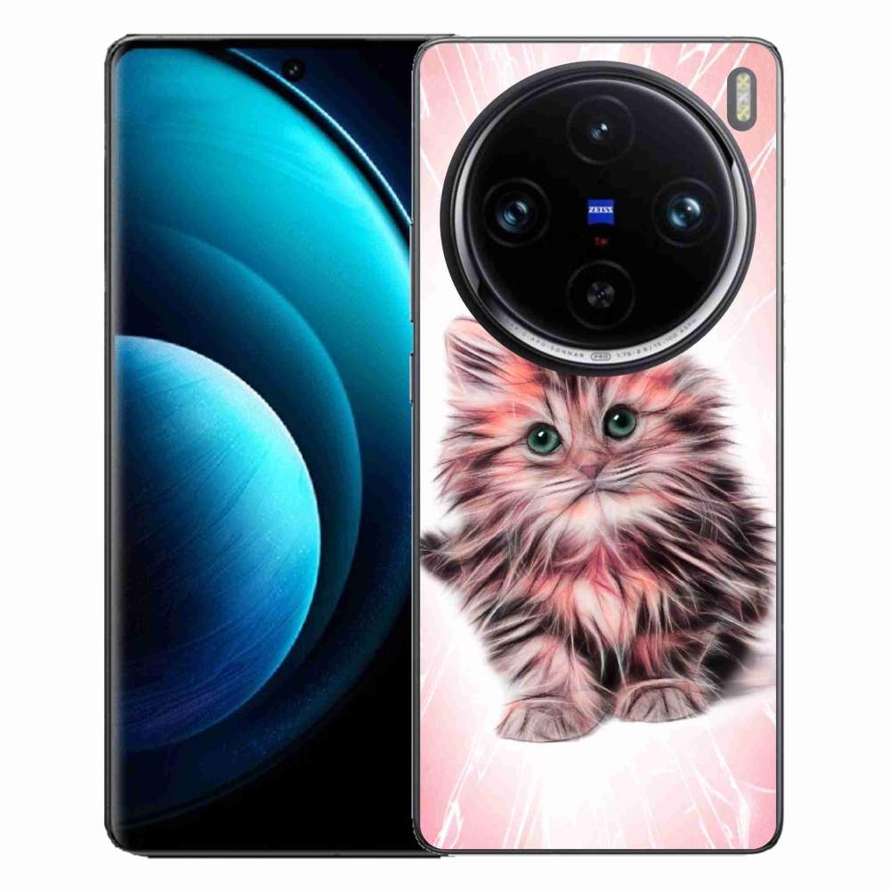 Zselés borítás mmCase a Vivo X100 Pro 5G készülékhez - aranyos cica