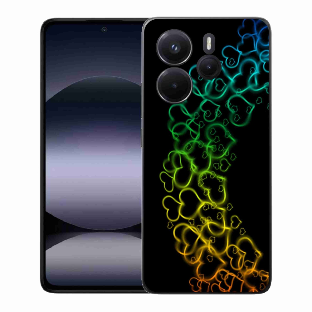 Gél borítás mmCase a Xiaomi Redmi Note 14-hez - színes szívek