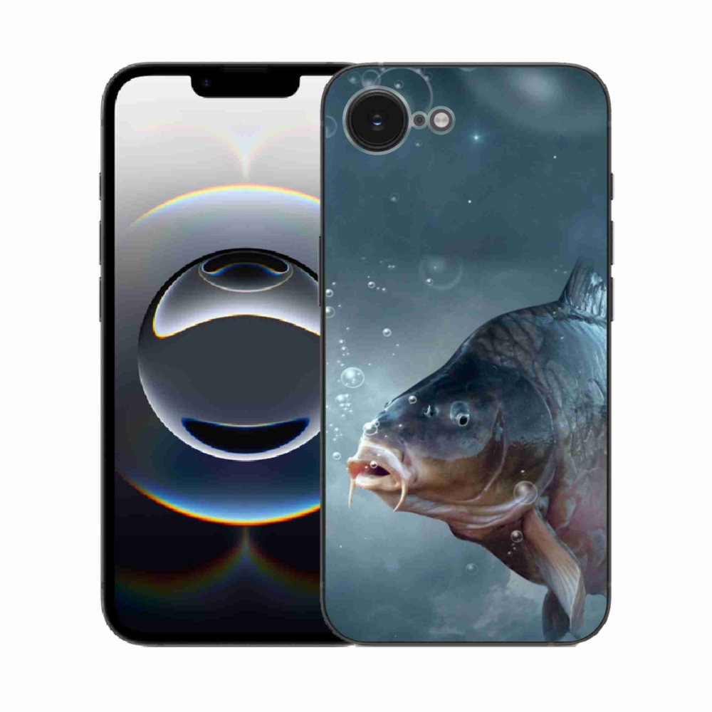 Gél borítás mmCase iPhone 16e készülékhez - ponty és buborékok