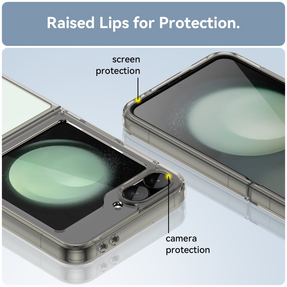 Gél tok kemény hátlappal Samsung Galaxy Z Flip6 5G készülékhez - szürke