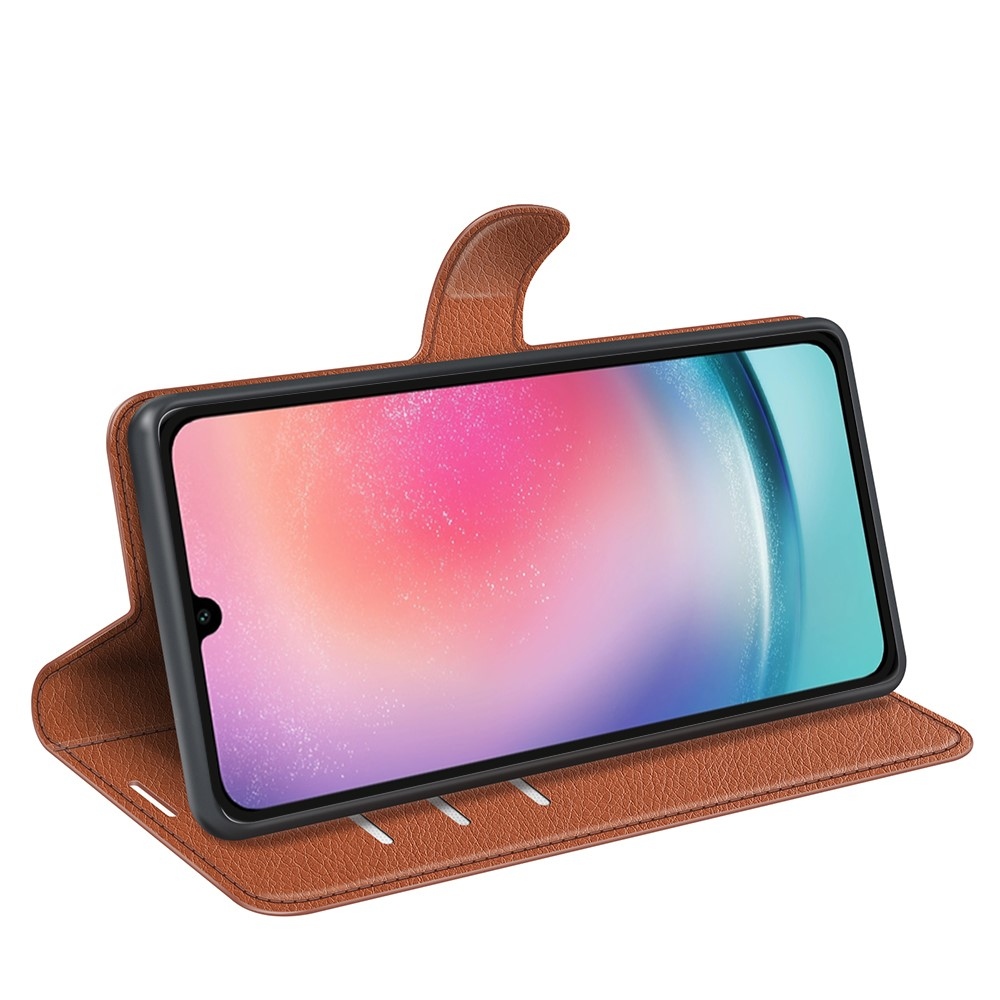 Litchi könyv tok Samsung Galaxy A16 4G/5G készülékhez - barna