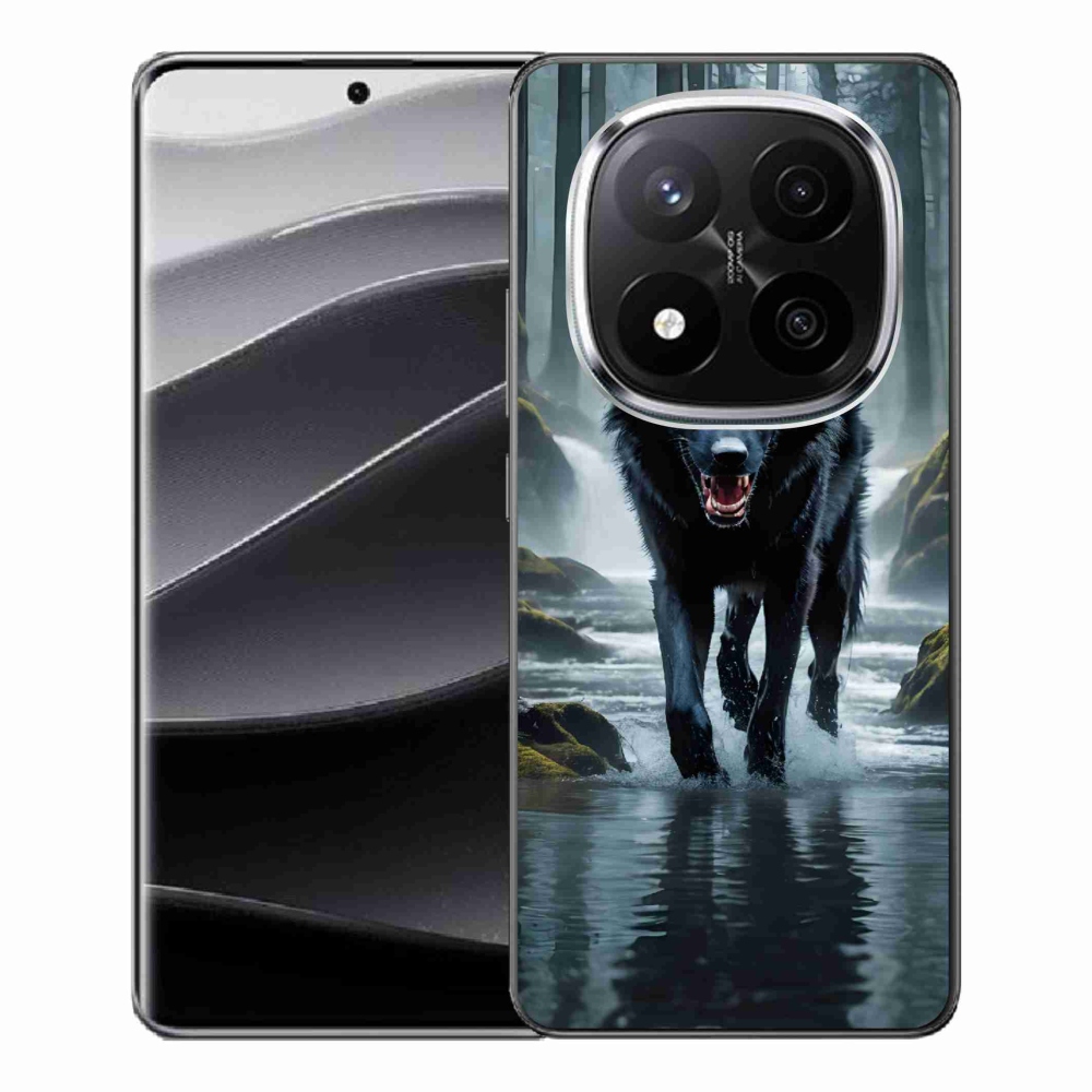 Zselés borítás mmCase a Xiaomi Redmi Note 14 Pro+ 5G - fekete farkashoz