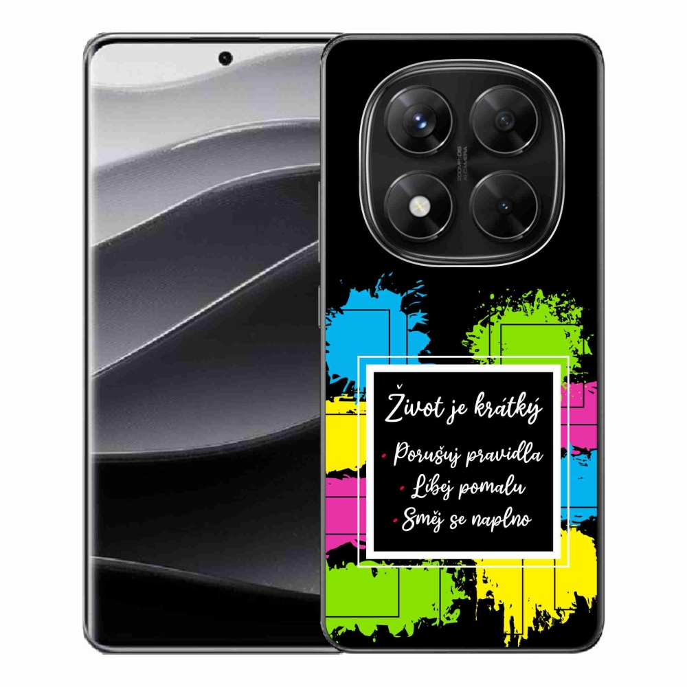 Gél borítás mmCase a Xiaomi Redmi Note 14 Pro 5G/Poco X7 5G számára - idézem 5 fekete háttér