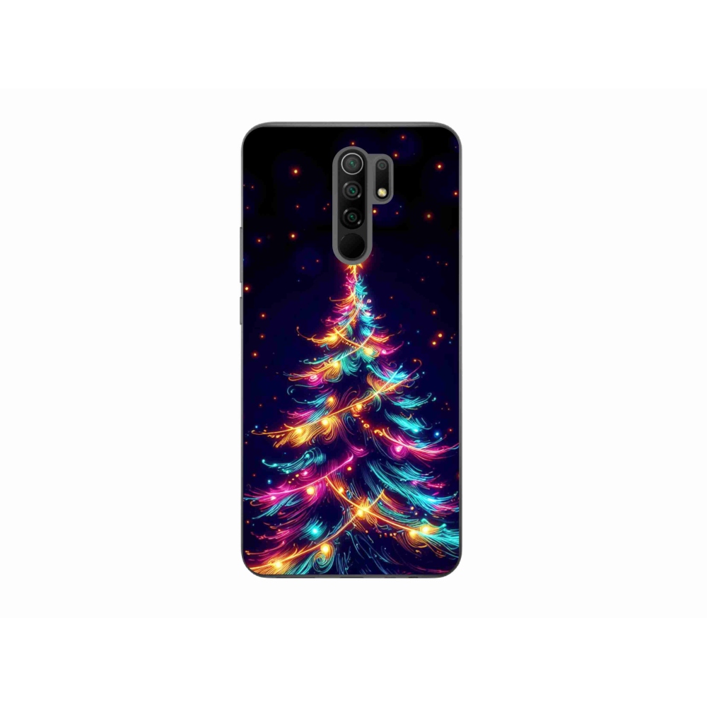 Gél borítás mmCase a Xiaomi Redmi 9-hez - neon karácsonyfa