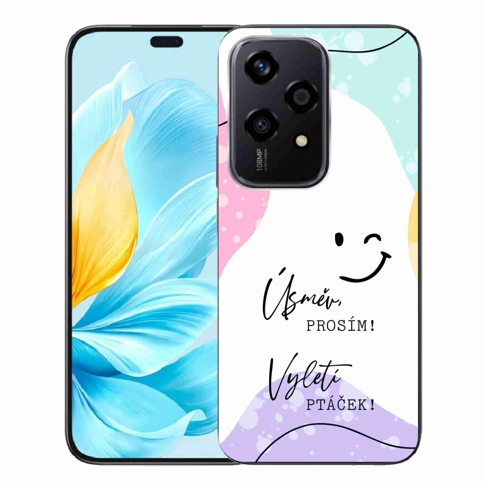 Gél borító mmCase a Honor 200 Lite 5G számára - vicces szöveg 4 fehér háttérrel