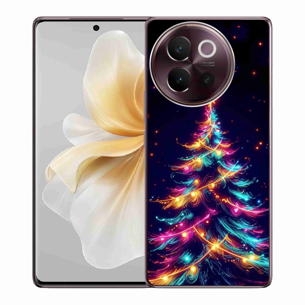 Gél borítás mmCase a Vivo V40 Lite 5G-n - neon karácsonyfa