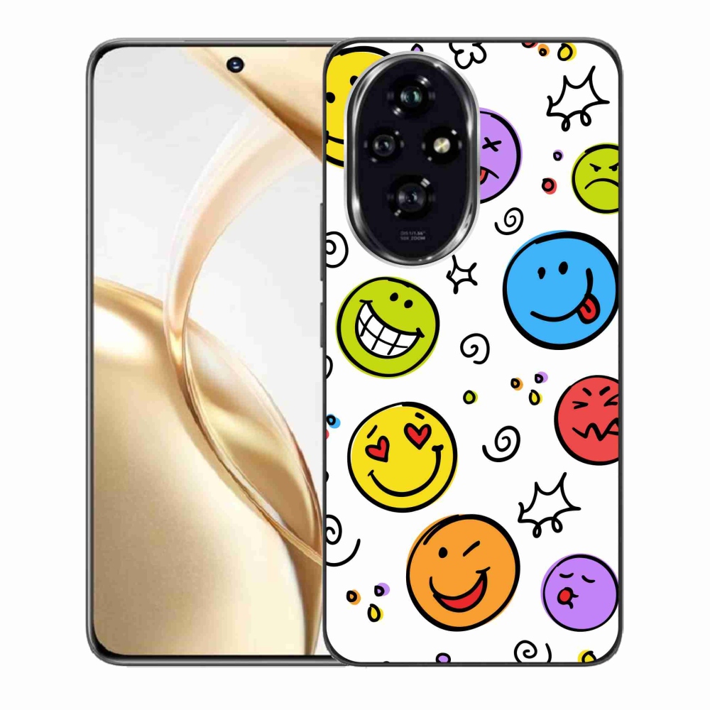 Zselés borító mmCase a Honor 200 5G készülékhez - smiley-k