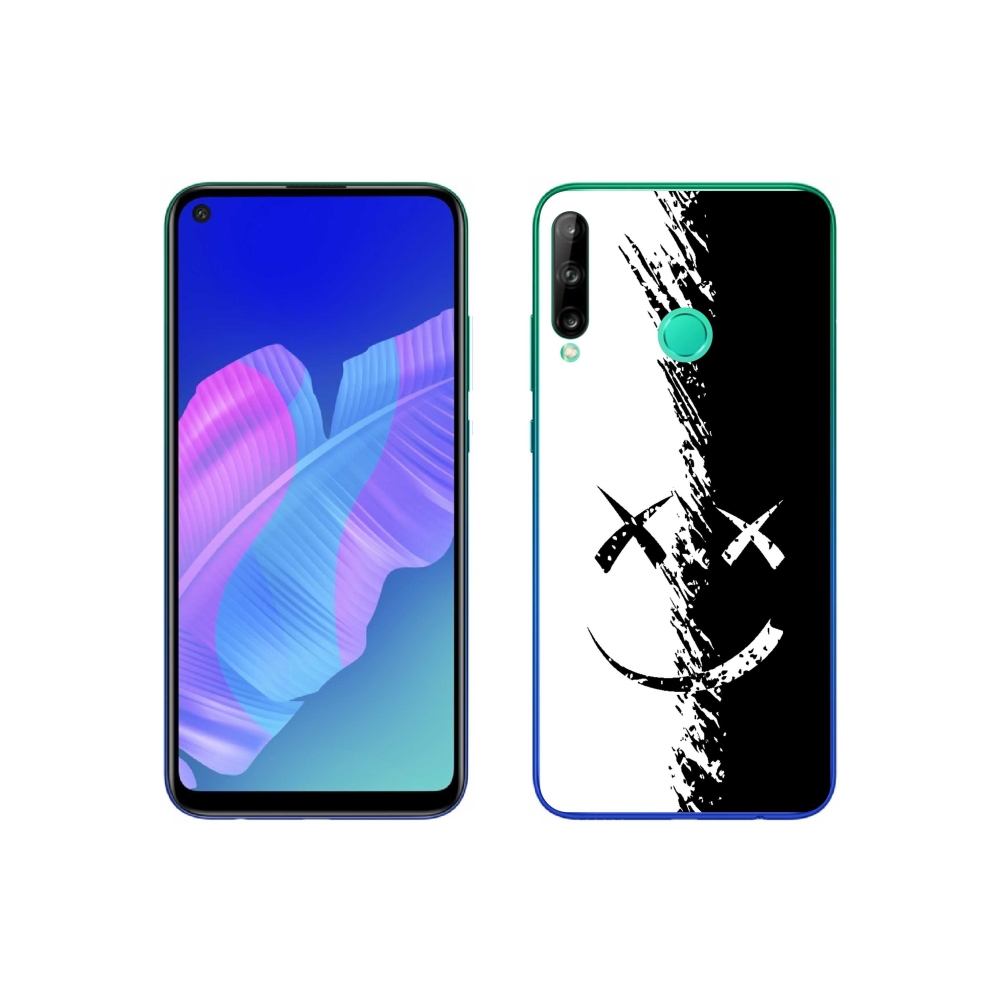 Gél borítás mmCase a Huawei P40 Lite E készülékhez - fekete-fehér mosolygó