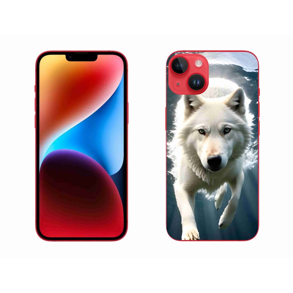 Gél védőburkolat mmCase iPhone 14 Plus készülékhez - fehér farkas