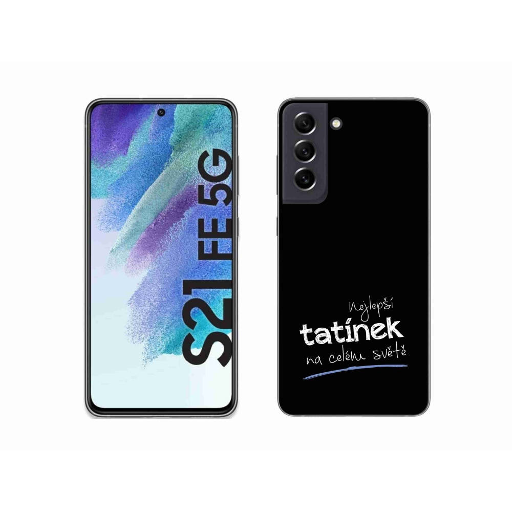 Gél borítás mmCase Samsung Galaxy S21 FE 5G - legjobb apuci 4 fekete háttérrel