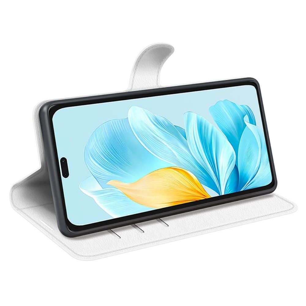 Litchi könyv tok a Honor 200 Lite 5G készülékhez - fehér