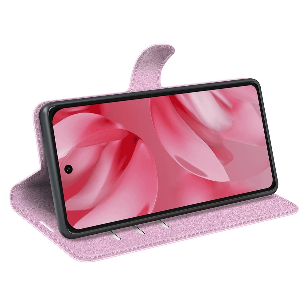 Litchi könyvtáska Google Pixel 10 - rózsaszínű