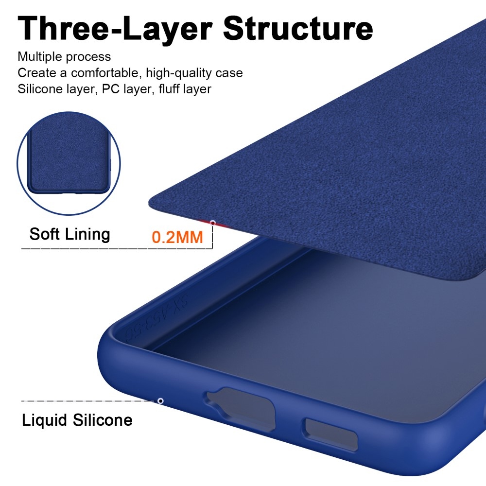 Matt gél mobil tok Realme C51/C53 - kék