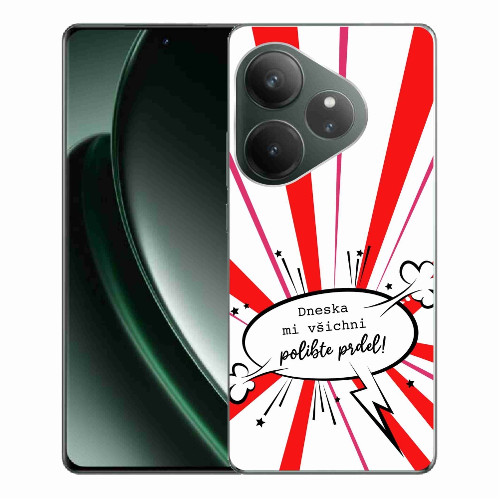 Gél borító mmCase a Realme GT 6 5G/GT 6T 5G számára - vicces szöveg 15 fehér háttérrel