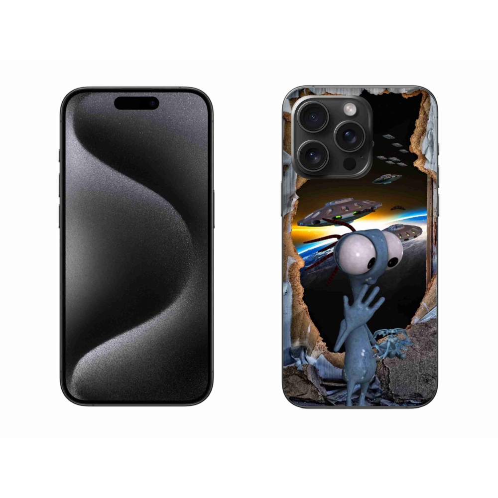 Gél védőburkolat mmCase iPhone 15 Pro Max készülékhez - Alien