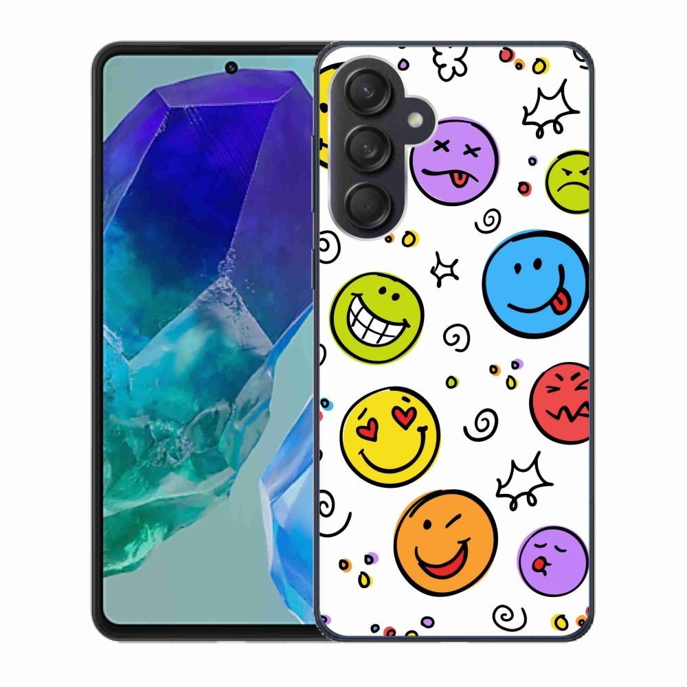 Gél védőhuzat mmCase Samsung Galaxy M55 5G - smiley-khez