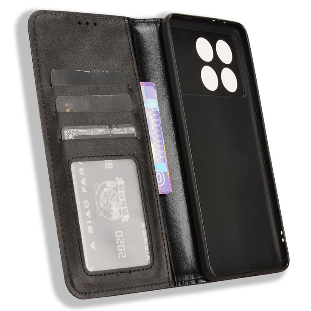 Vintage könyv tok a Xiaomi Poco X6 Pro 5G-hez - sötétkék