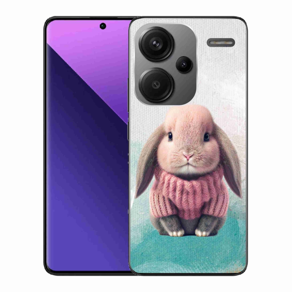 Gél borítás mmCase a Xiaomi Redmi Note 13 Pro+ 5G - nyúl pulóverben