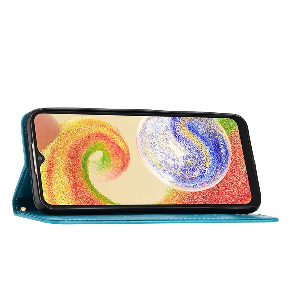 Virágok könyv tok Samsung Galaxy A06 4G - kék