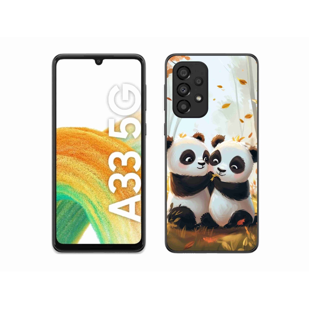Zselés borítás mmCase Samsung Galaxy A33 5G készülékhez - pandák