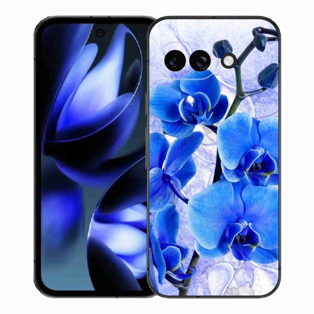 Gél védőhuzat mmCase a Google Pixel 9a készülékhez - kék virágok