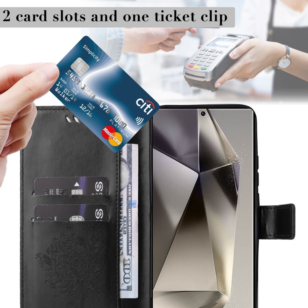 Fák könyve tok Samsung Galaxy S25 Ultra - fekete