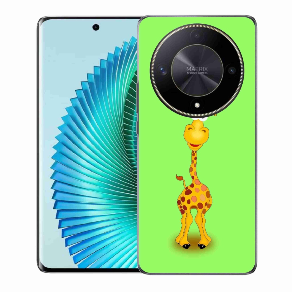 Zselés borítás mmCase a Honor Magic 6 Lite 5G számára - rajzfilm zsiráf