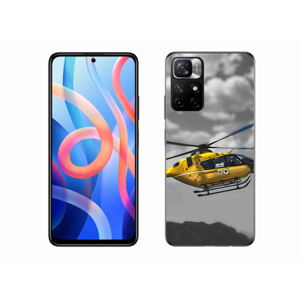 Gél borítás mmCase a Xiaomi Redmi Note 11S 5G számára - sárga helikopter