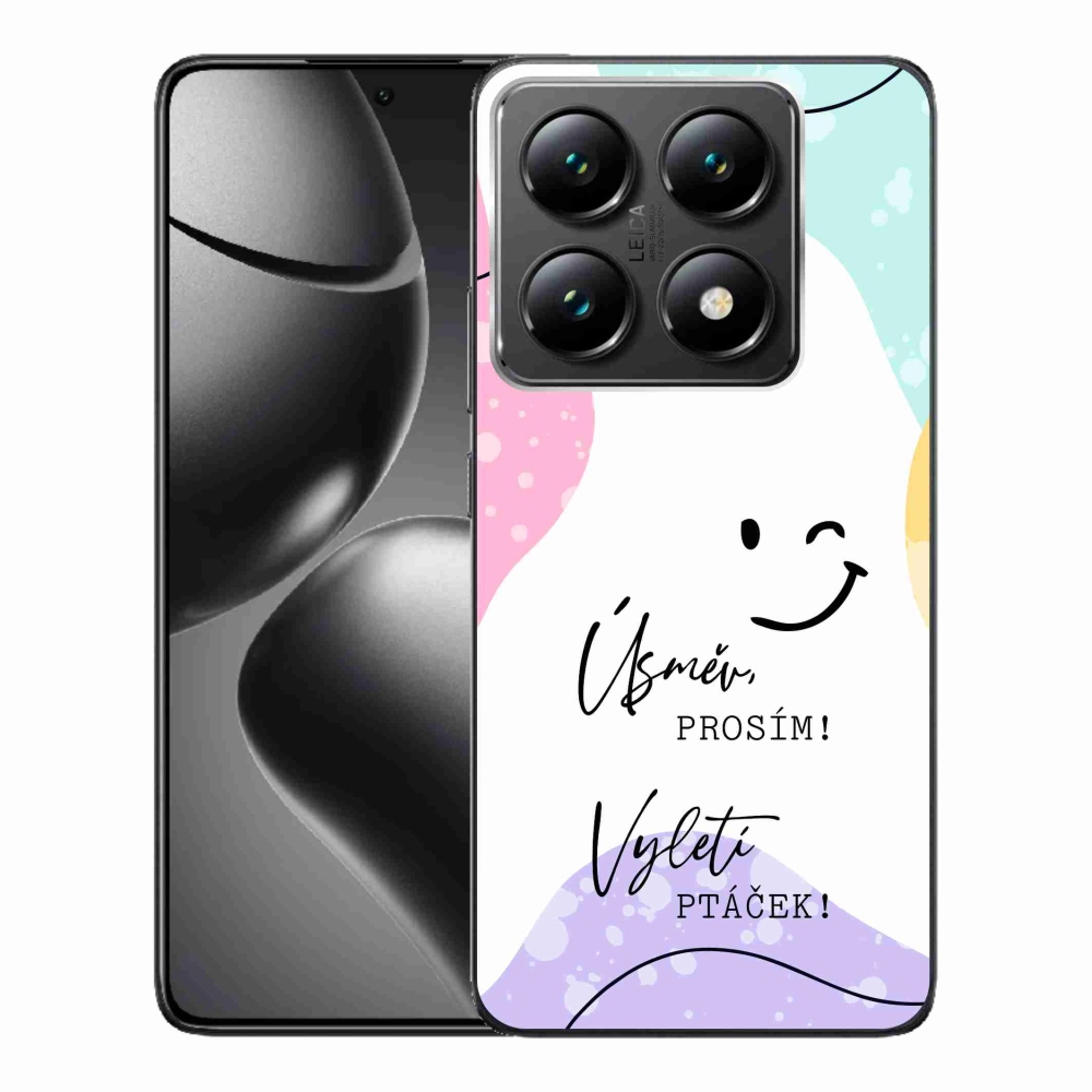 Gél borító mmCase a Xiaomi 14T Pro számára - vicces szöveg 4 fehér háttérrel