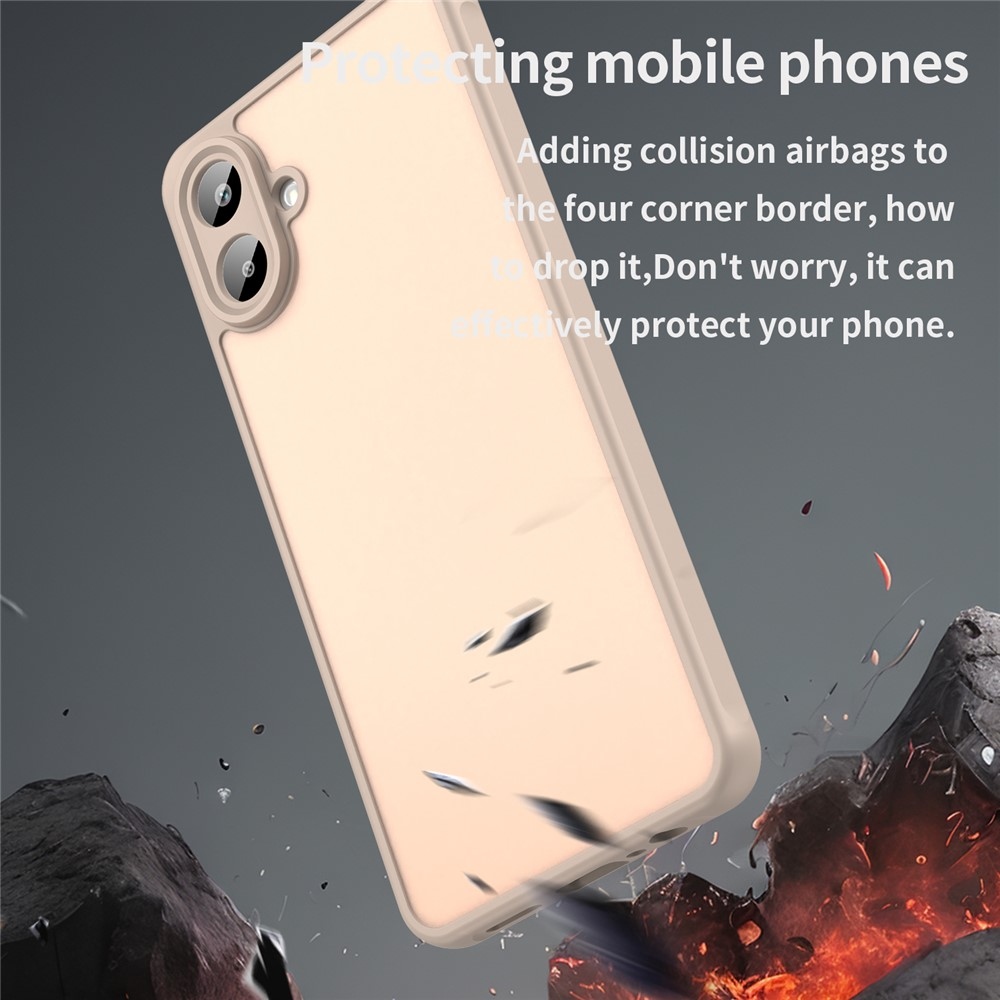 Gél tok kemény hátlappal Samsung Galaxy A07 4G - narancssárga színben