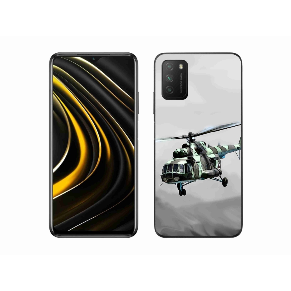 Gél borítás mmCase a Xiaomi Poco M3-hoz - katonai helikopter