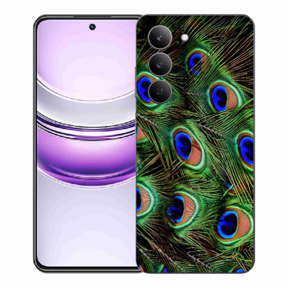 Gél borító mmCase a Realme 14x 5G készülékhez - pávatoll