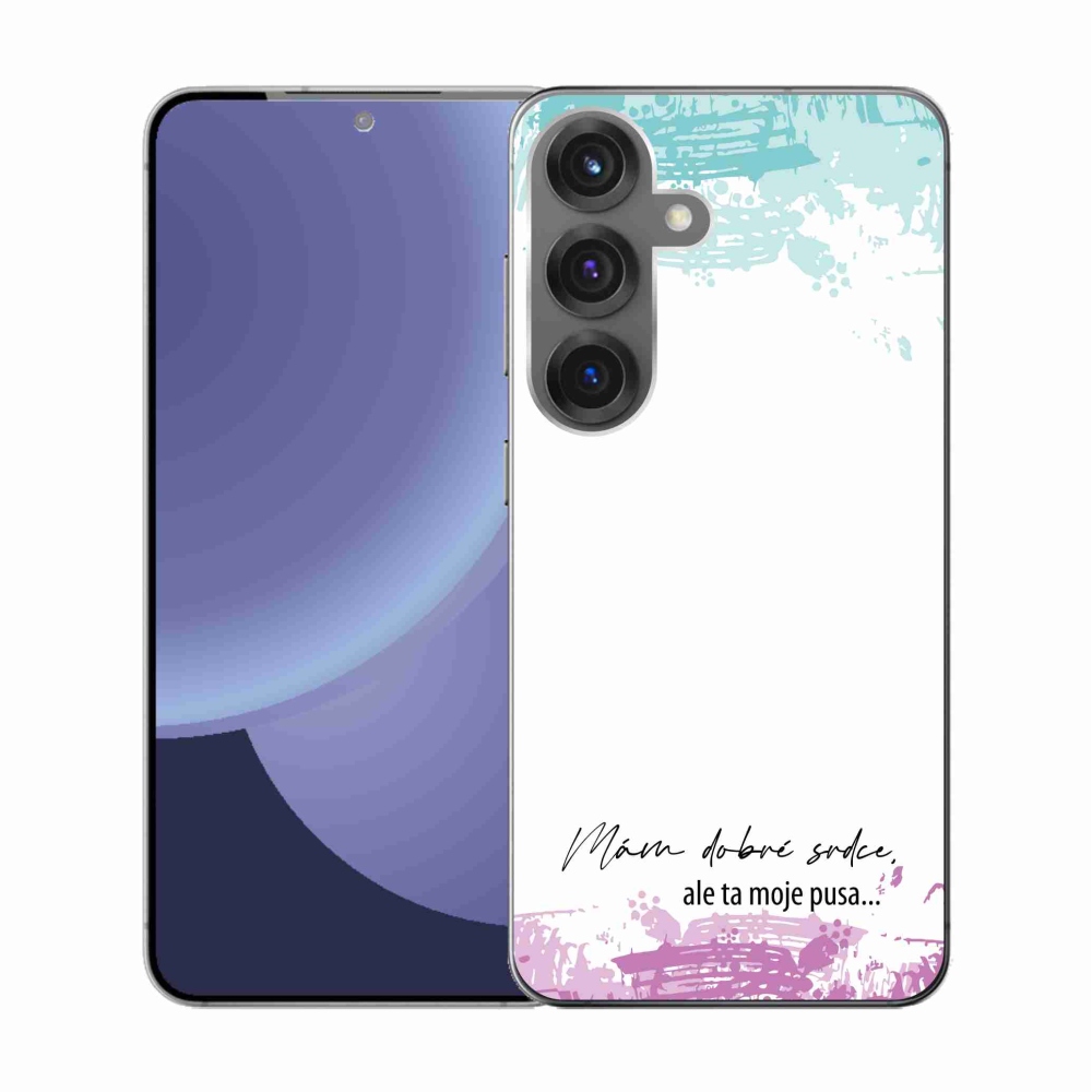 Gél borító mmCase Samsung Galaxy S25 készülékhez - vicces szöveg 3 fehér háttér