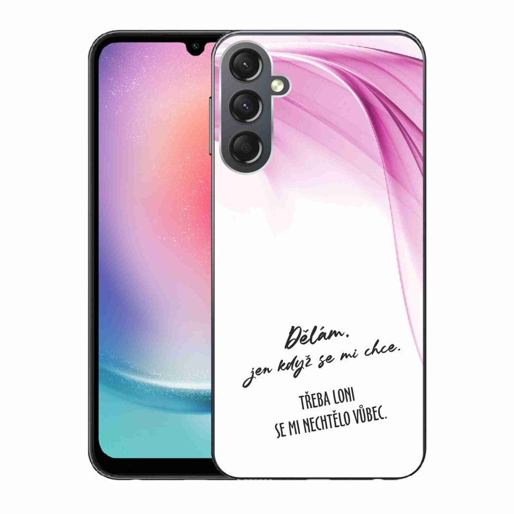 Gél borító mmCase Samsung Galaxy A24 készülékhez - vicces szöveg 12 fehér háttér