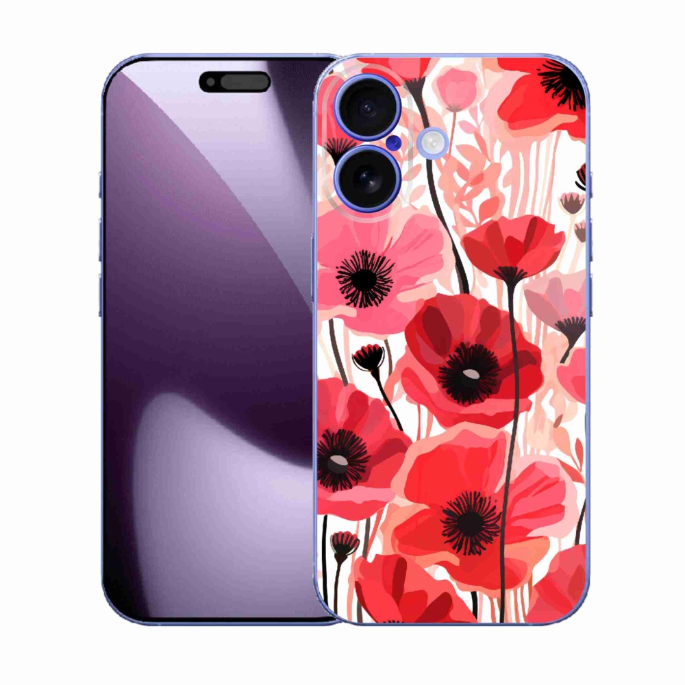 Zselés borítás mmCase iPhone 17 készülékhez - mákos 1