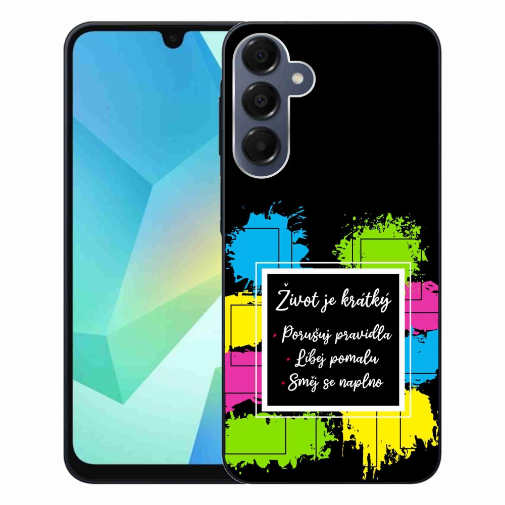 Gél borítás mmCase Samsung Galaxy A16 4G/5G - idézem 5 fekete háttérrel