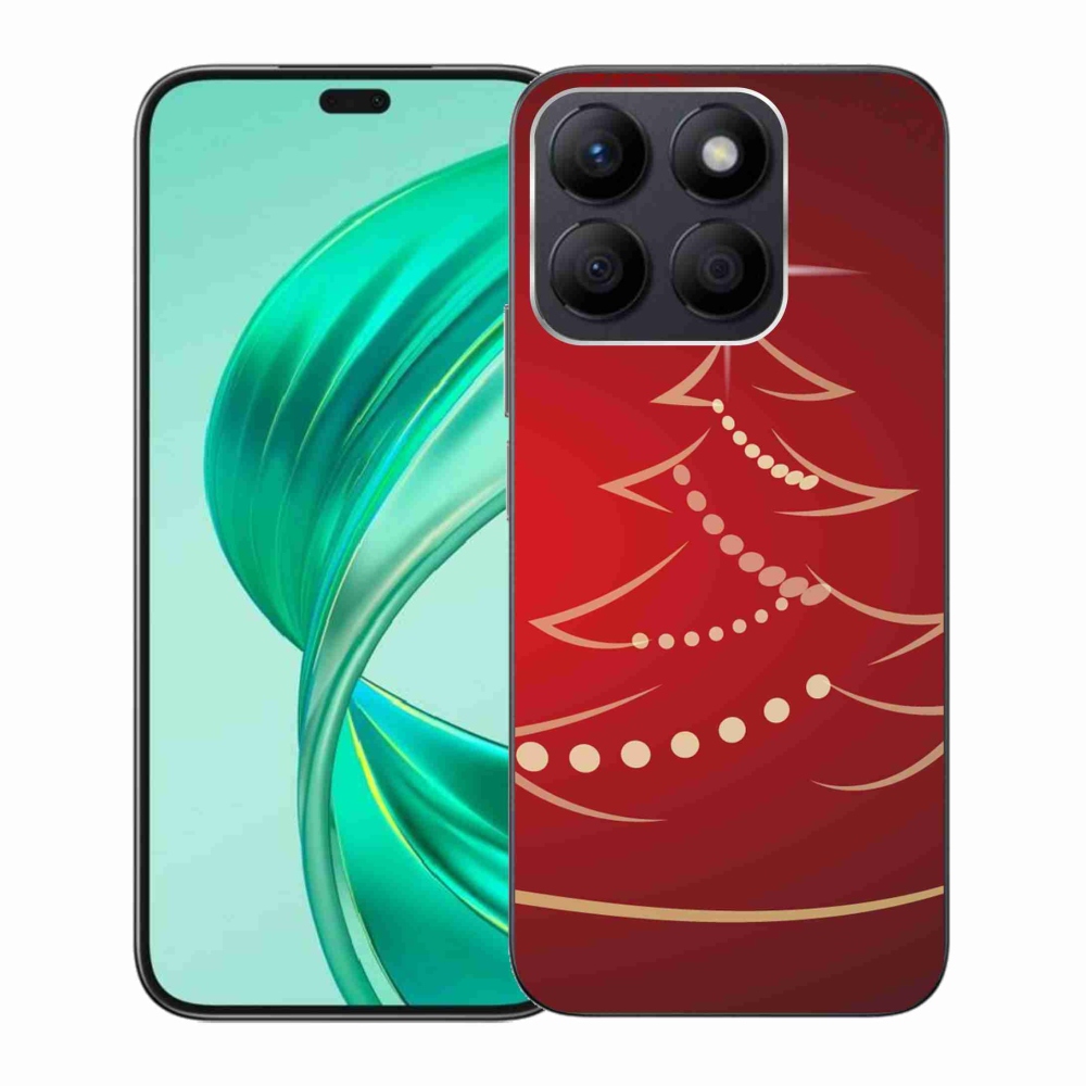 Gél borító mmCase a Honor X8b számára - karácsonyfa karikatúra