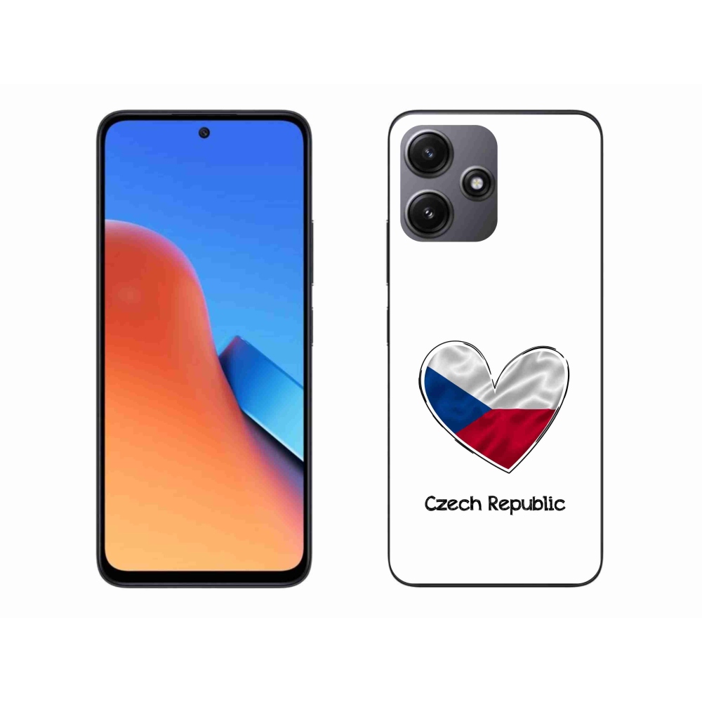 Gél borító mmCase a Xiaomi Redmi 12 5G-hez - szív zászló fehér háttérrel