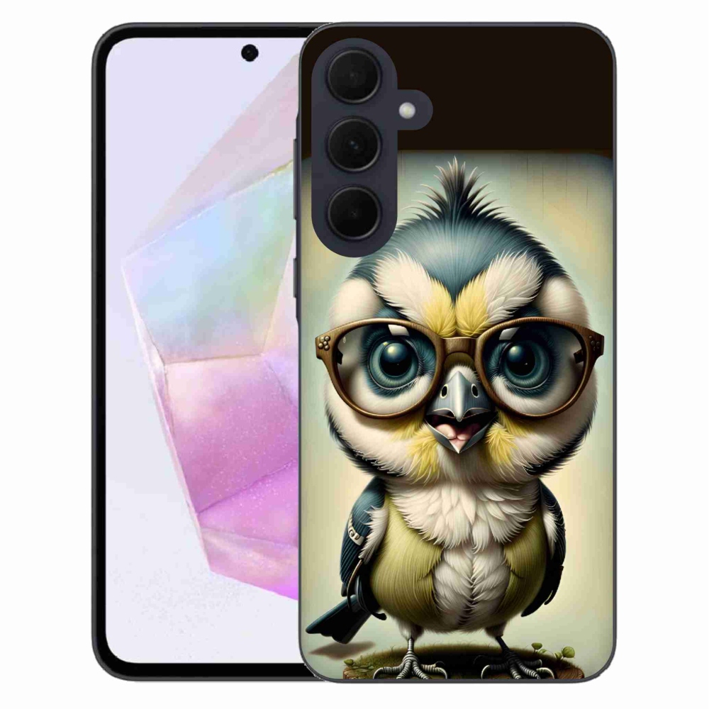 Zselés borítás mmCase Samsung Galaxy A35 5G - kölyök szemüveggel