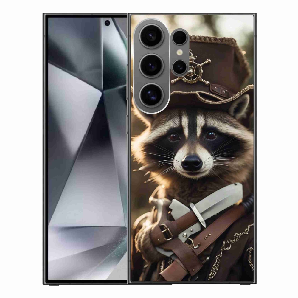 Zselés borítás mmCase Samsung Galaxy S24 Ultra - mosómedve egyenruhában