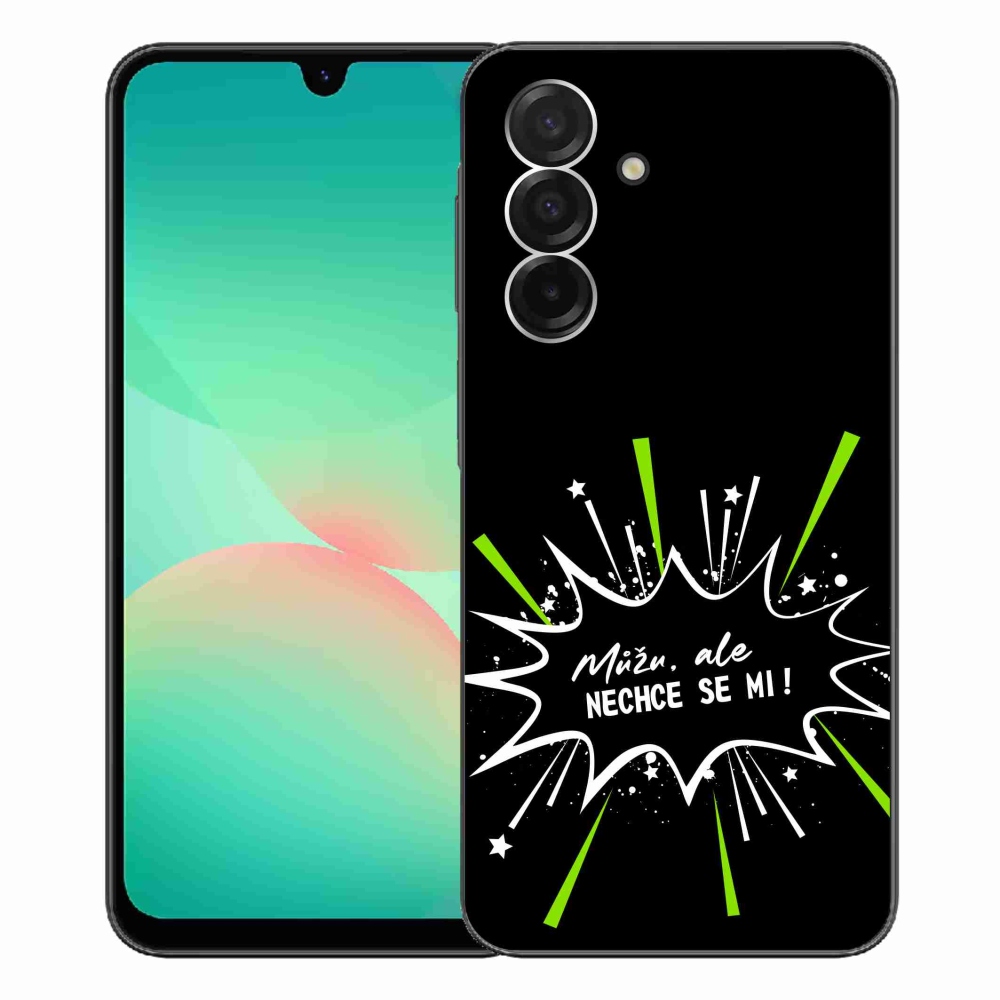 Gél borító mmCase Samsung Galaxy A26 5G - vicces szöveg 11 fekete háttér