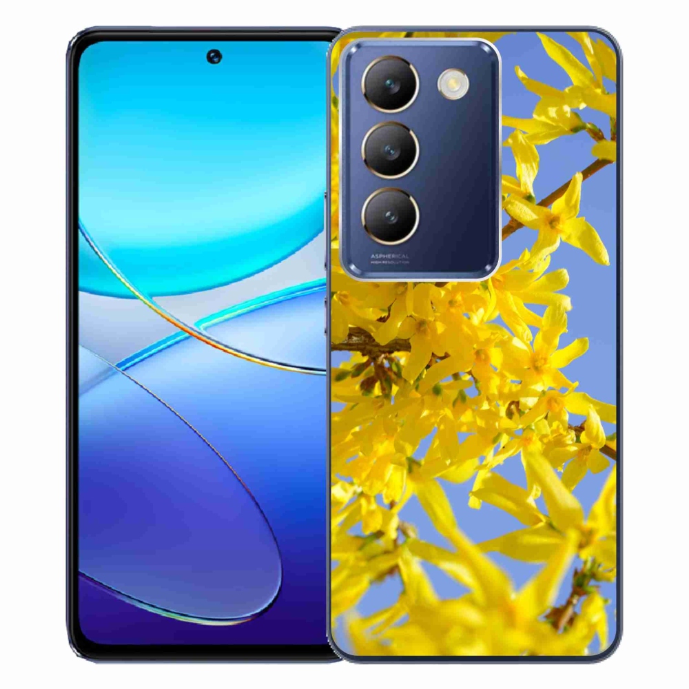 Gél borító mmCase a Vivo V40 SE 4G/5G készülékhez - sárga virágok