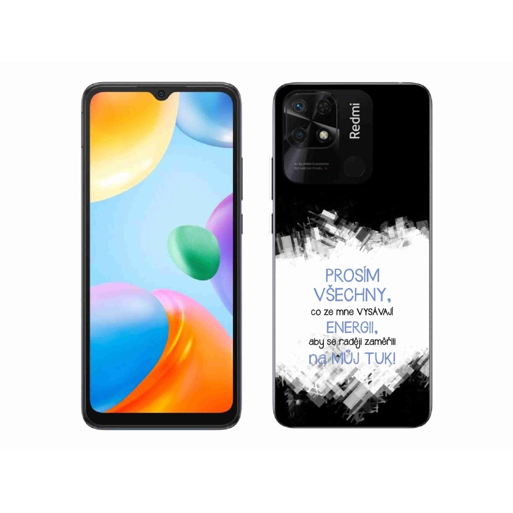 Gél borító mmCase a Xiaomi Redmi 10C-hez - vicces szöveg 1 kék