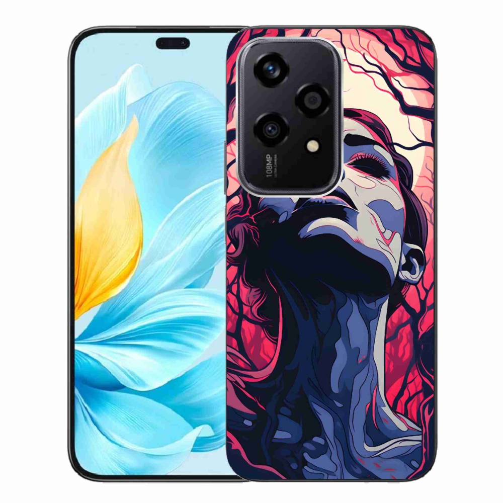 Zselés borítás mmCase a Honor 200 Lite 5G számára - absztrakt arc