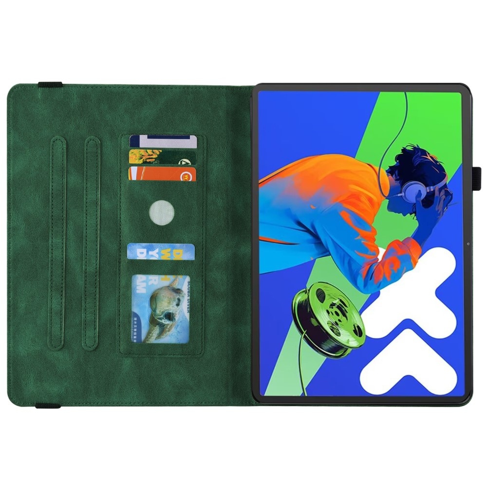 Pillangó táblagép tok Lenovo Idea Tab Pro 12.7 - zöld