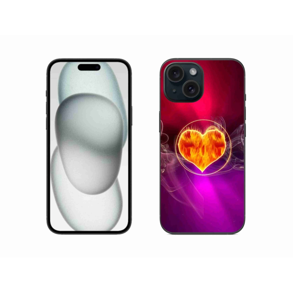 Gél borítás mmCase iPhone 15 készülékhez - tüzes szív