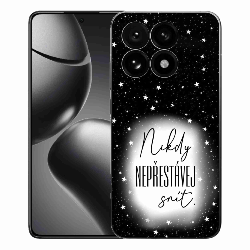 Gél borító mmCase a Xiaomi 15T-hez - idézet 1 fehér és fekete háttérrel